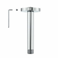 Main Image Straight Shower Arm Chrome / 6 Inch - The Shower Head Store