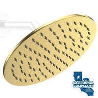 Main Image Metal 8 Inch Rain Shower Head Rainfall Showerhead Brushed Gold - The Shower Head Store