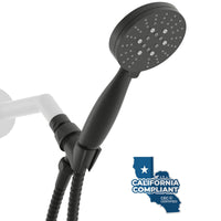 3-Spray Low Flow Handheld Shower Head Set Matte Black / 1.75 GPM - The Shower Head Store