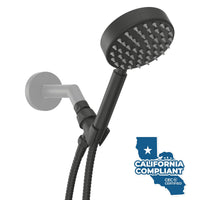 Main Image All Metal Handheld Shower Head Set 1-Spray Matte Black / 1.75 GPM - The Shower Head Store
