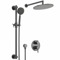 Main Image All Metal Shower Slide Bar With Handheld Shower Head – Complete Shower System With Valve And Trim Oil Rubbed Bronze / 2.5 - The Shower Head Store