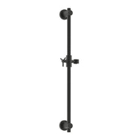 (Main Image) All Metal 27.5 Inch Shower Slide Bar for Hand Held Shower Heads, Matte Black | Adjustable Height Showerhead with Hose Rail System | Easily Adjust Height & Angle of Handshower Holder Bracket Matte Black - The Shower Head Store