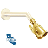 Main Image California Compliant Low Flow HammerHead Showers 2-Inch Shower Head Brushed Gold / 1.75 GPM - The Shower Head Store