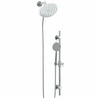 Main Image Dual Shower Head with Slide Bar Set Chrome / 2.5 - The Shower Head Store