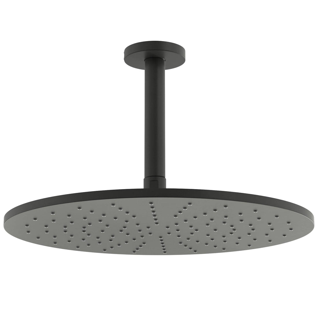 Main Image 12 Inch Rain Shower Head and 6 Inch Ceiling Mount Shower Arm Matte Black - HammerHead Showers