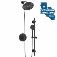 Main Image All Metal Dual Shower Head with Slide Bar Set - Complete Shower System with Valve and Trim Oil Rubbed Bronze / 1.75 GPM - The Shower Head Store