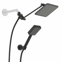 Main Image Square Dual Shower Head Set Matte Black / 2.5 - The Shower Head Store