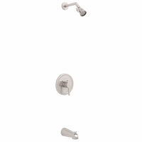 Main Image 2 Inch High Pressure Shower Head Set with Tub Spout and Valve and Trim Brushed Nickel / 2.5 GPM - The Shower Head Store