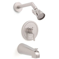 Main Image 2 Inch High Pressure Shower Head Set with Tub Spout and Valve and Trim Brushed Nickel / 2.5 GPM - The Shower Head Store