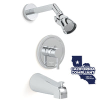 Main Image 2 Inch High Pressure Shower Head Set with Tub Spout and Valve and Trim Chrome / 1.75 GPM - The Shower Head Store