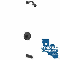 Main Images 2 Inch High Pressure Shower Head Set with Tub Spout and Valve and Trim Matte Black / 1.75 GPM - The Shower Head Store
