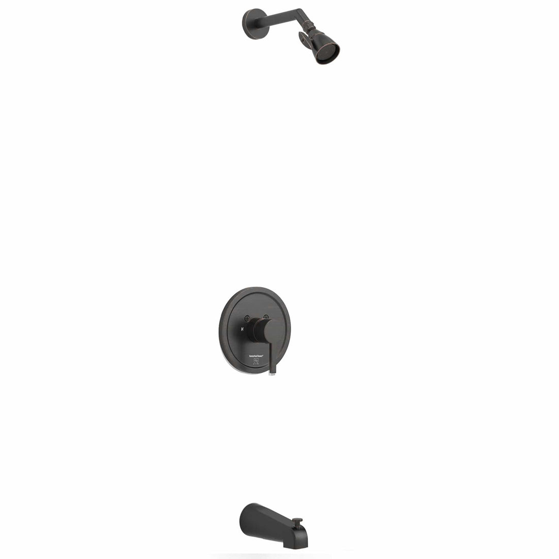 Main Image 2 Inch High Pressure Shower Head Set with Tub Spout and Valve and Trim Oil Rubbed Bronze / 2.5 GPM - The Shower Head Store