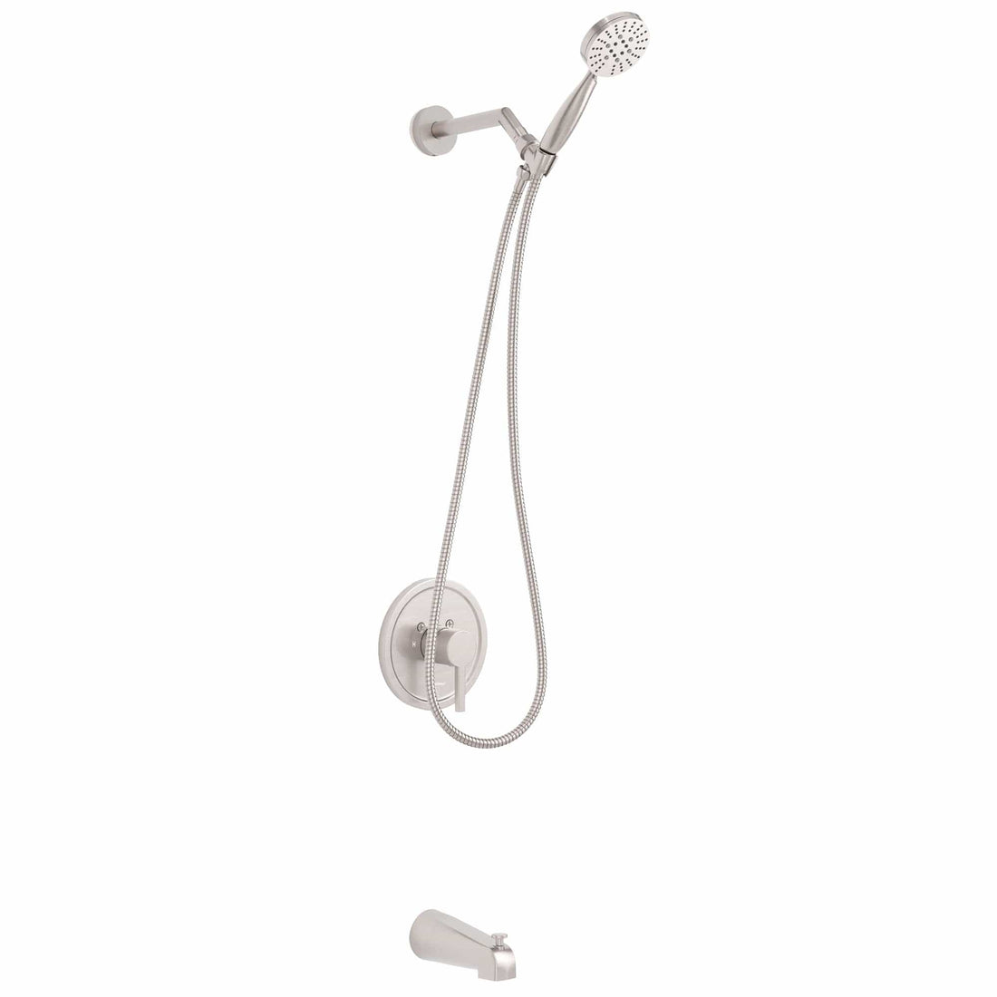 Main Image Tub Spout with Valve and Trim 3-Spray Handheld and Shower Arm Brushed Nickel / 2.5 GPM - The Shower Head Store