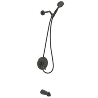 Main Image Tub Spout with Valve and Trim 3-Spray Handheld and Shower Arm Matte Black / 2.5 GPM - The Shower Head Store