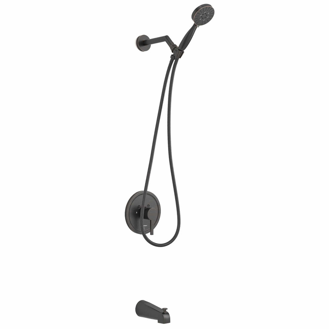 Main Image Tub Spout with Valve and Trim 3-Spray Handheld and Shower Arm Oil Rubbed Bronze / 2.5 GPM - The Shower Head Store