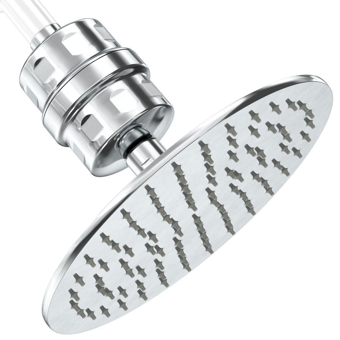 Main Image All Metal Shower Head Filter with 8 Inch Rainfall Shower Head Chrome / 2.5 - The Shower Head Store