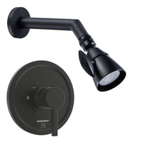 Main Image All Metal 2-Inch High Pressure Shower Head Set - Complete Shower System with Valve and Trim Matte Black / 2.5 GPM - The Shower Head Store