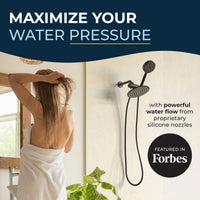 Max Pressure 1-Spray Dual Shower Head Matte Black / 2.5 - The Shower Head Store