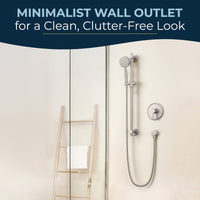 Minimalist Wall Outlet Drop Ell Brushed Nickel - The Shower Head Store