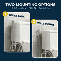 Mounting Option Adjustable Pressure Bidet Chrome - The Shower Head Store