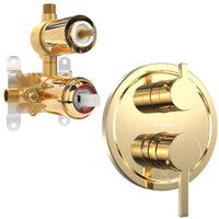 Main Images 2-Handle Valve and Trim Polished Brass - The Shower Head Store
