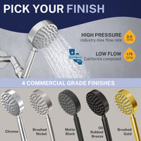 Pick Your Finish All Metal 1-Spray Handshower Chrome / 2.5 GPM Chrome / 1.75 GPM - The Shower Head Store