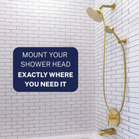 Lifestyle Wall Mount Holder Brushed Gold - The Shower Head Store