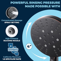 Features 3-Spray Low Flow Handheld Shower Head, Handshower Only Oil Rubbed Bronze / 1.75 - The Shower Head Store