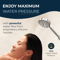 Pressure All Metal Handheld Shower Head Set 1-Spray Chrome Brushed Nickel / 2.5 - The Shower Head Store