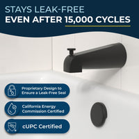 Propriety_Seal_Design_Tub_Spout Matte Black - The Shower Head Store
