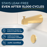Propriety_Seal_Design_Tub_Spout Polished Brass - The Shower Head Store