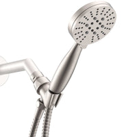 Main Image All Metal 3-Spray Hand Held Shower Head with Hose Brushed Nickel / 2.5 - The Shower Head Store
