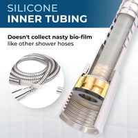 Silicone Inner Tubing Shower Hose Attachment for Shower Head Brushed Nickel / 72 Inches - The Shower Head