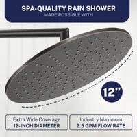 Spa Quality 2-Handle Valve and Trim Shower System with Dual Shower Head and Slide Bar Oil Rubbed Bronze / 2.5 - The Shower Head Store