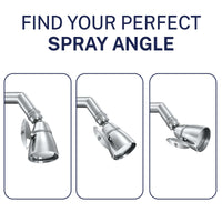 Spray Angle All Metal 2-Inch High Pressure Shower Head Chrome / 2.5 GPM - The Shower Head Store