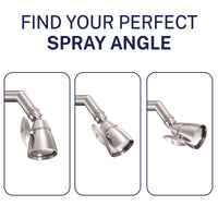 Spray Angle HammerHead Showers 2-Inch Shower Head Brushed Nickel / 2.5 GPM Brushed Nickel / 1.75 GPM - The Shower Head Store