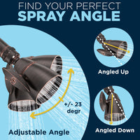 Perfect Spray Angle All Metal 2-Inch High Pressure Shower Head Set - Complete Shower System with Valve and Trim Oil Rubbed Bronze / 2.5 - The Shower Head Store
