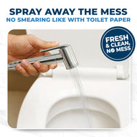Spray Away the Mess Adjustable Pressure Bidet Chrome - The Shower Head Store