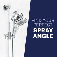 Find Your Ideal Spray Angle Dual Shower Head with Slide Bar Set Chrome / 2.5 GPM Chrome / 1.75 GPM- The Shower Head Store