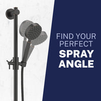 Find Your Ideal Spray Angle Dual Shower Head with Slide Bar Set Oil Rubbed Bronze / 2.5 GPM Oil Rubbed Bronze / 1.75 GPM - The Shower Head Store