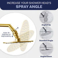 Spray Angle Shower Head Swivel Adapter To Adjust Showerhead Angle Brushed Gold