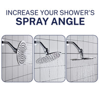 Spray Angle Swivel Adapter with Extended Threads for a Leak Free Seal HammerHead Showers Brushed Nickel - The Shower Head Store