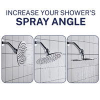 Spray Angle Swivel Adapter - 100% METAL Shower Head Swivel Adapter To Adjust Showerhead Angle, Chrome - The Shower Head Store