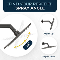 Spray Angle Square Rain Shower Head Oil Rubbed Bronze / 2.5 - The Shower Head Store