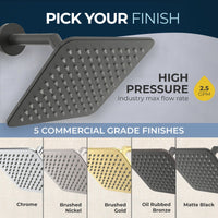 Our Collection Square Rain Shower Head Matte Black / 2.5 - The Shower Head Store