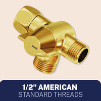 American standard thread Diverter with Holder Brushed Gold - The Shower Head Store