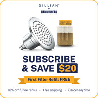 Subscribe and Save Gillian Filtered Shower Head Chrome / 2.5 GPM Chrome / 1.75 GPM - The Shower Head Store
