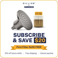 Subscribe and Save Gillian Filtered Shower Head HammerHead Gray / 2.5 GPM HammerHead Gray / 1.75 GPM - The Shower Head Store