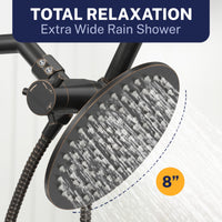 Total Relaxation 1-Spray Dual Shower Head Oil Rubbed Bronze / 2.5 - The Shower Head Store