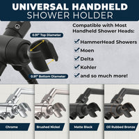 Universal Design Diverter with Holder Matte Black - The Shower Head Store